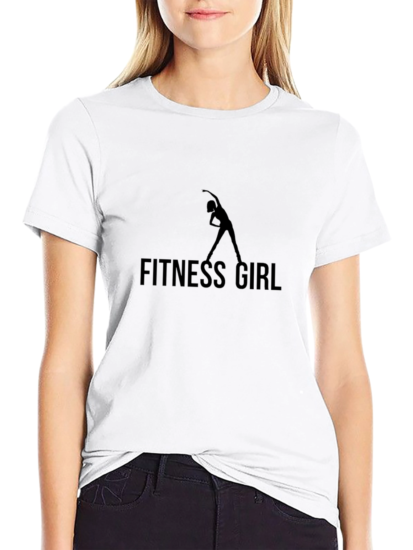 Fitness Girl Black T-Shirt