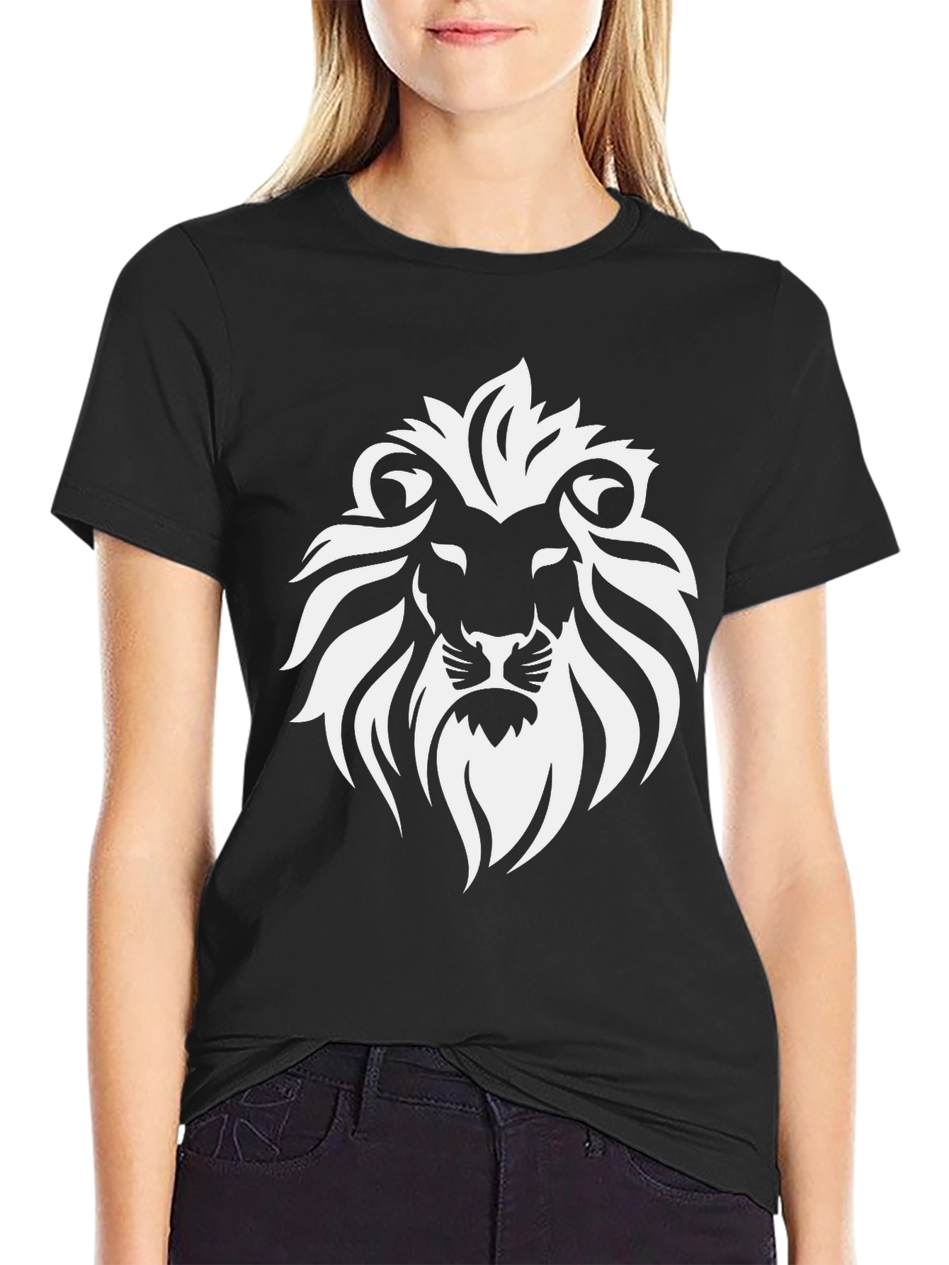 Lion Graphic Black T-Shirt