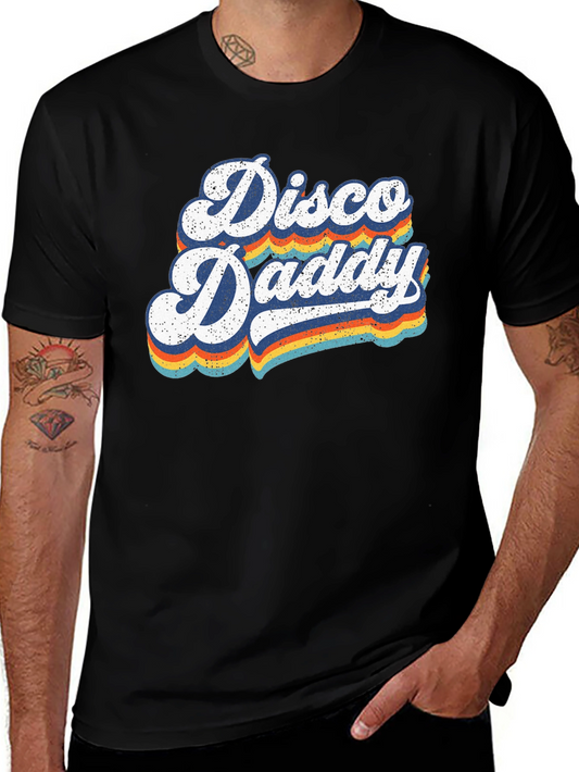 Disco Daddy Retro Graphic T-Shirt - Black