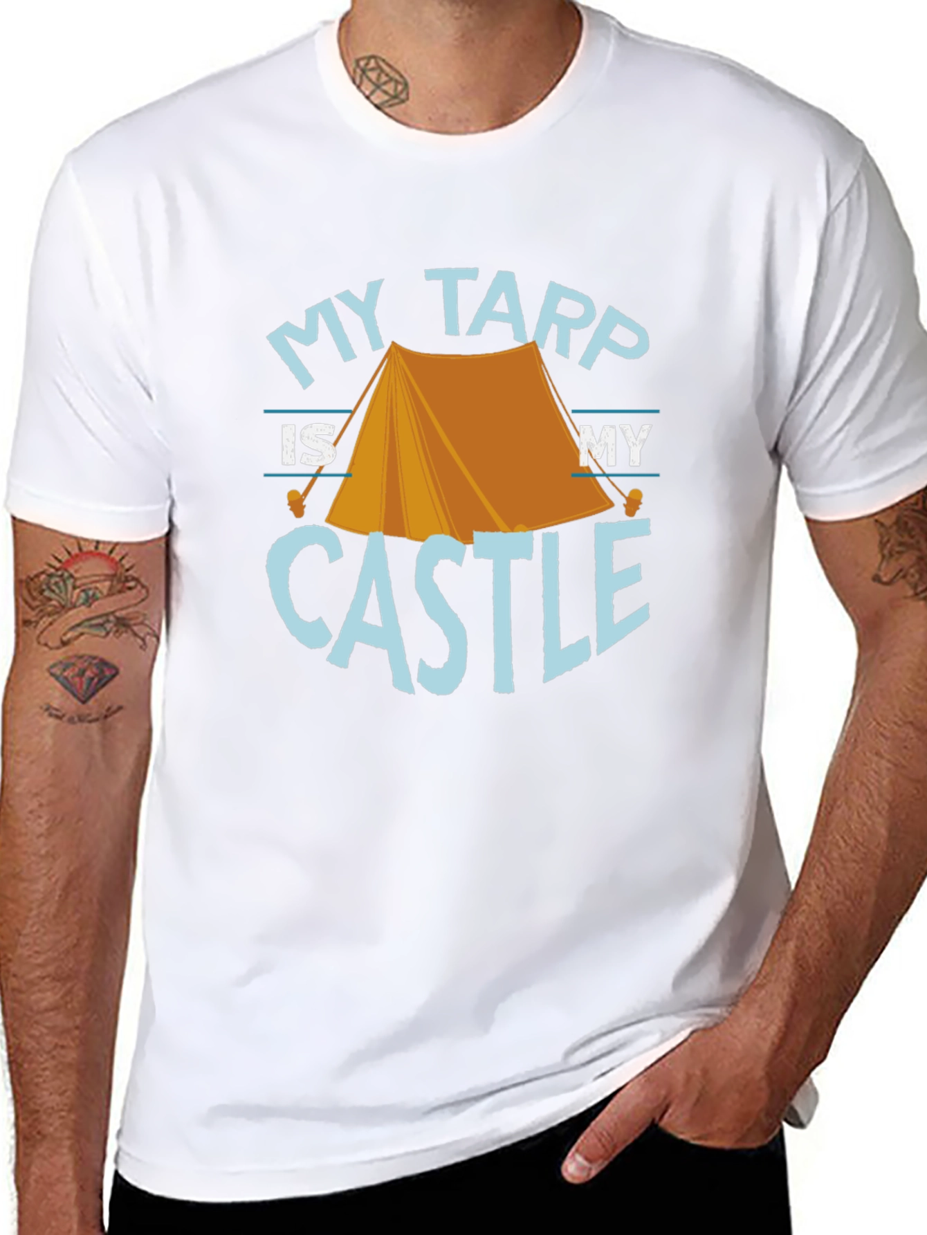 My Tarp Is My Castle Camping Graphic Tee