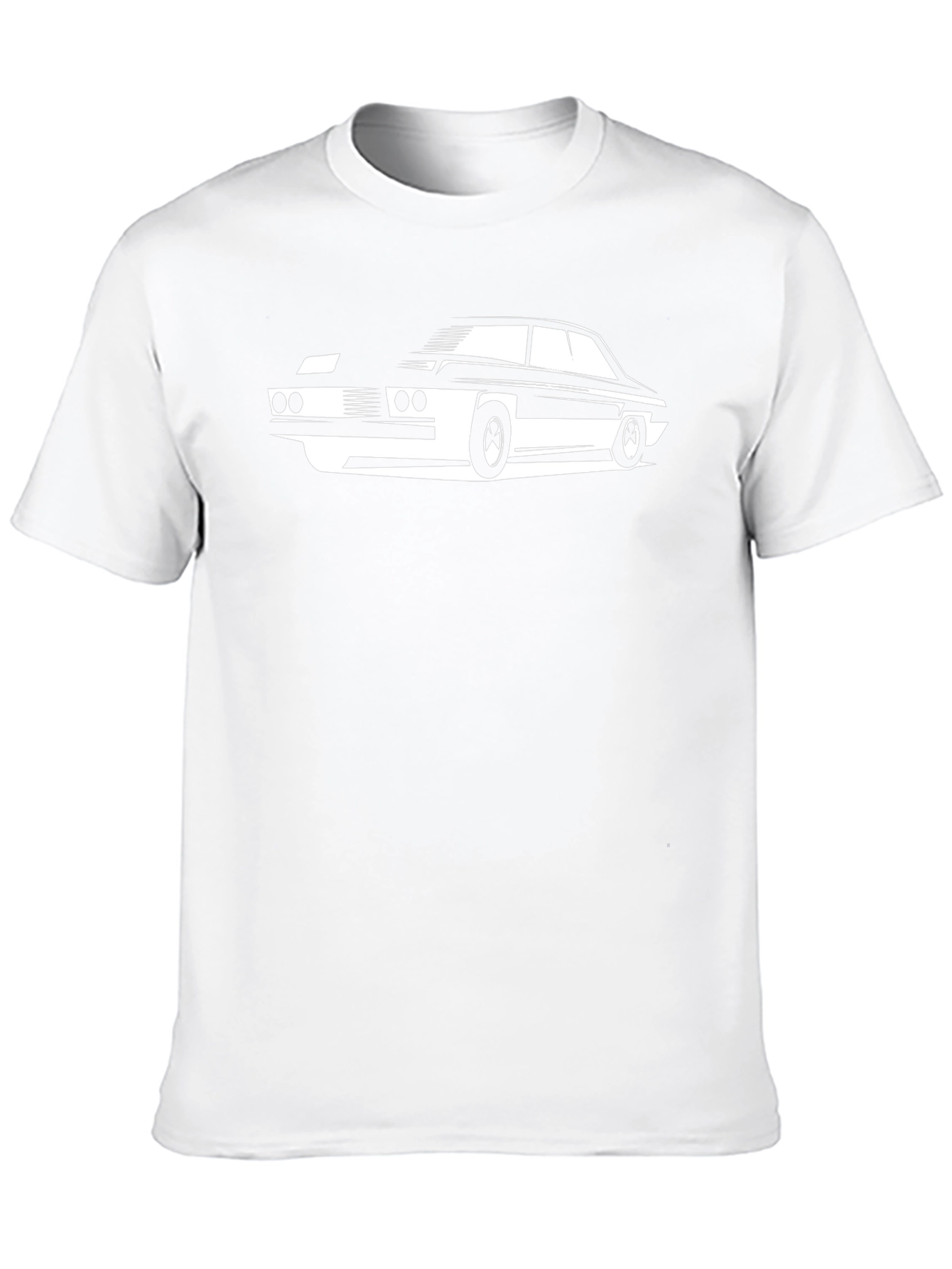 Classic Car Graphic Tee - Black Cotton T-Shirt