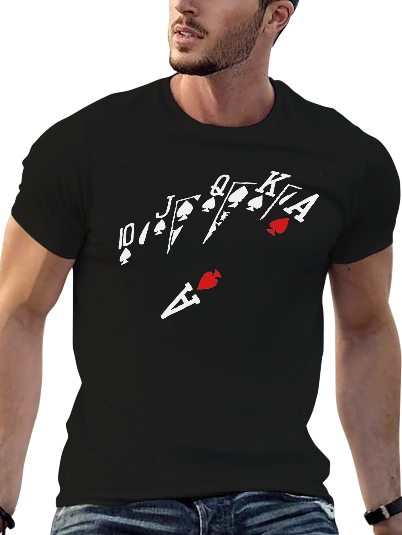 Royal Flush T-Shirt - Black Poker Tee
