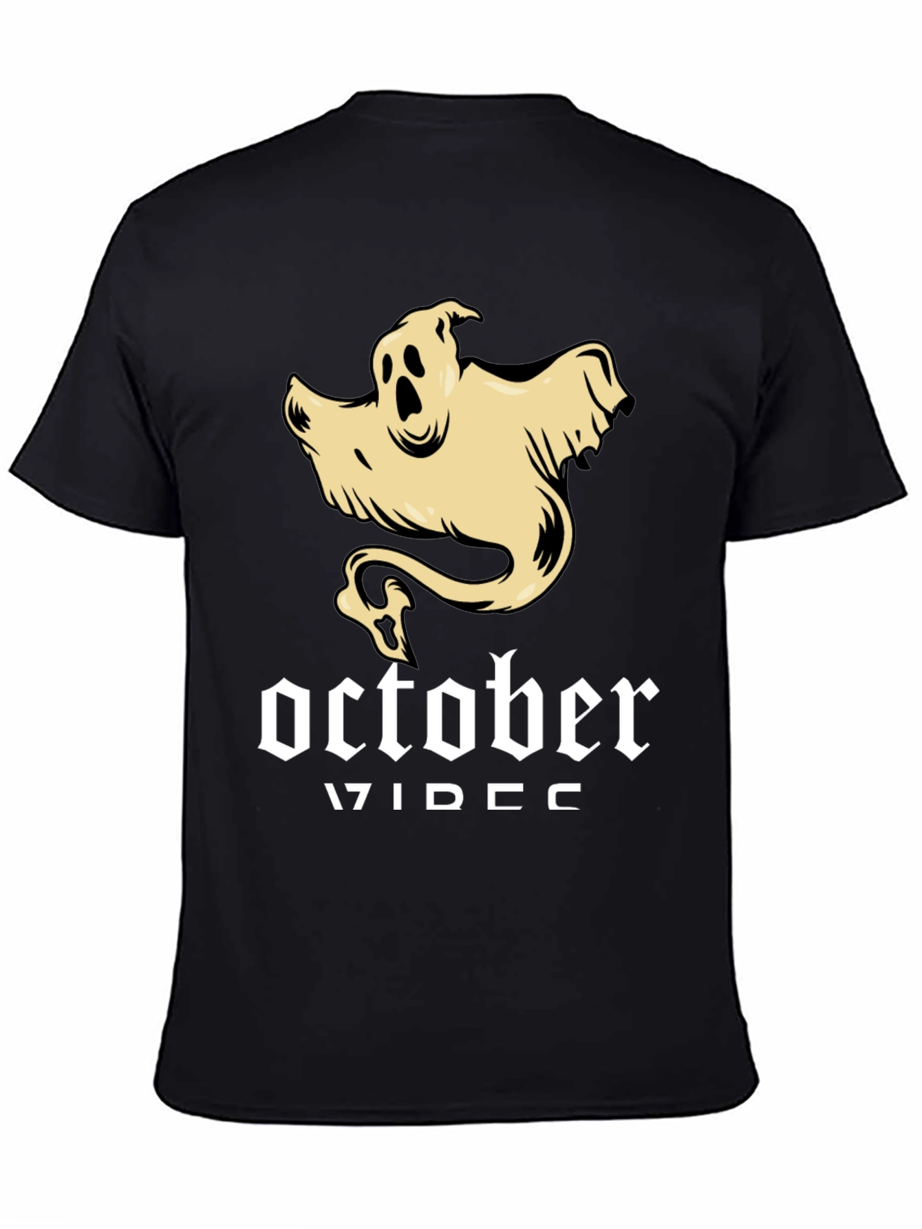 October Ghost T-Shirt - Spooky Season Apparel