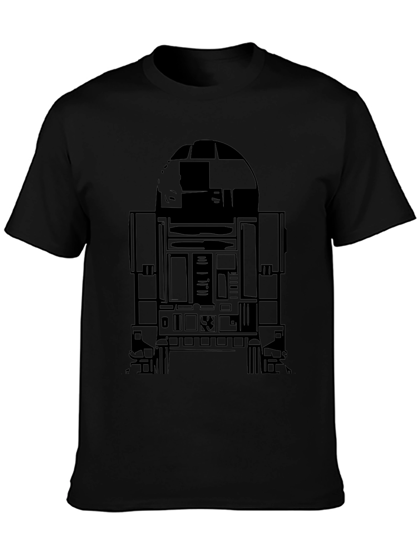 R2-D2 Graphic Print Black T-Shirt