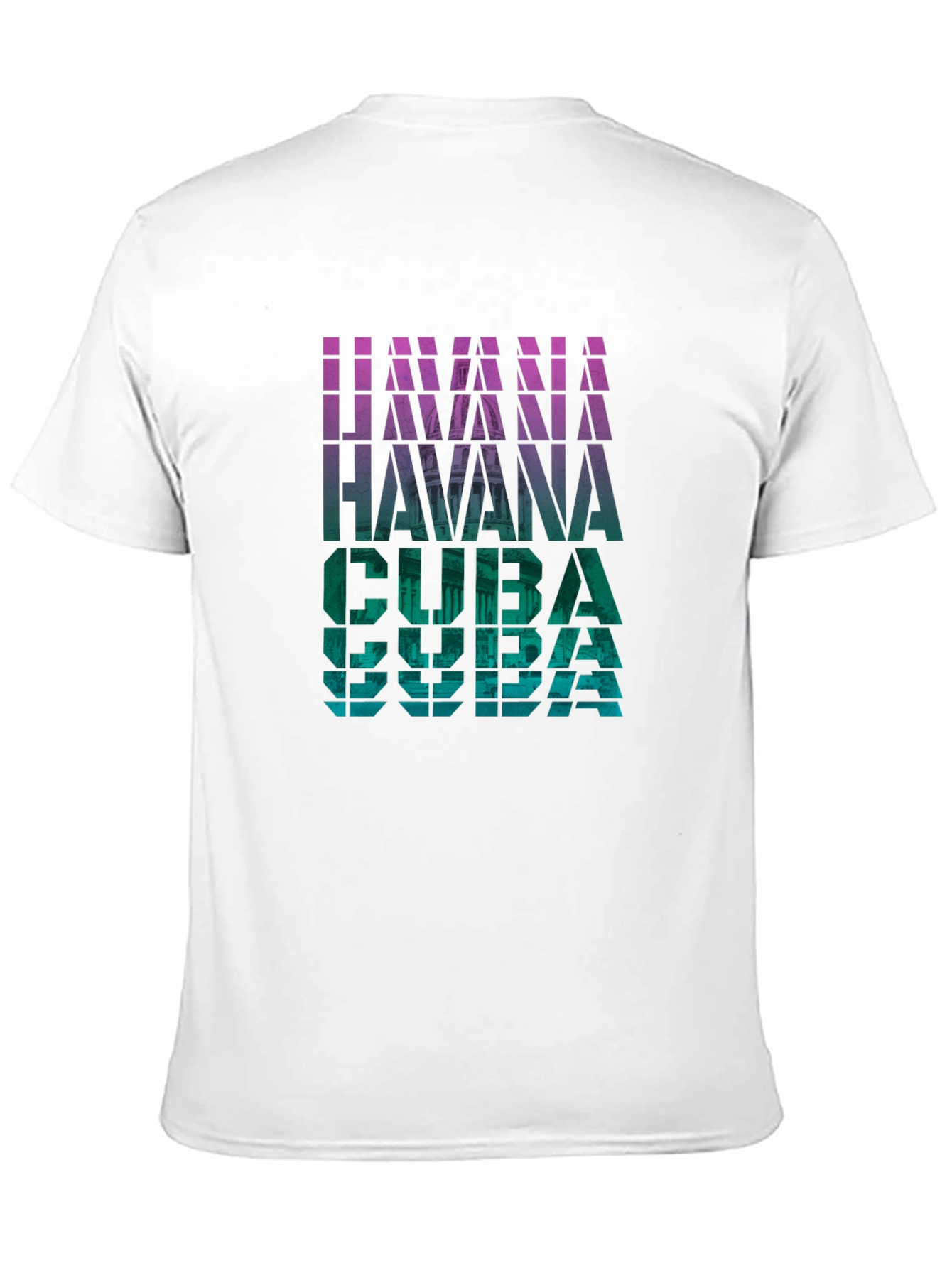 Havana Cuba Graphic Print Black T-Shirt