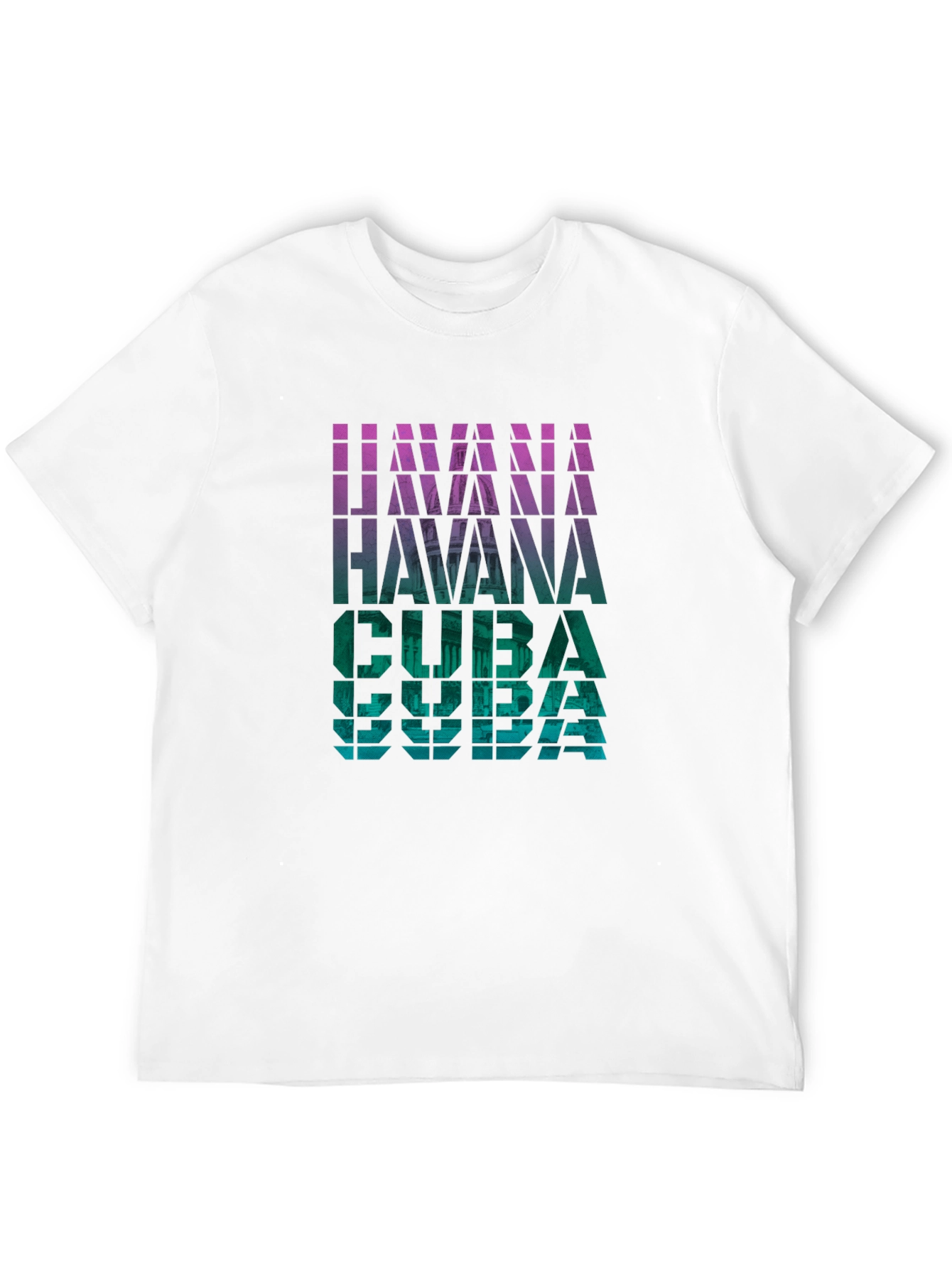 Havana Cuba Graphic Print Black T-Shirt