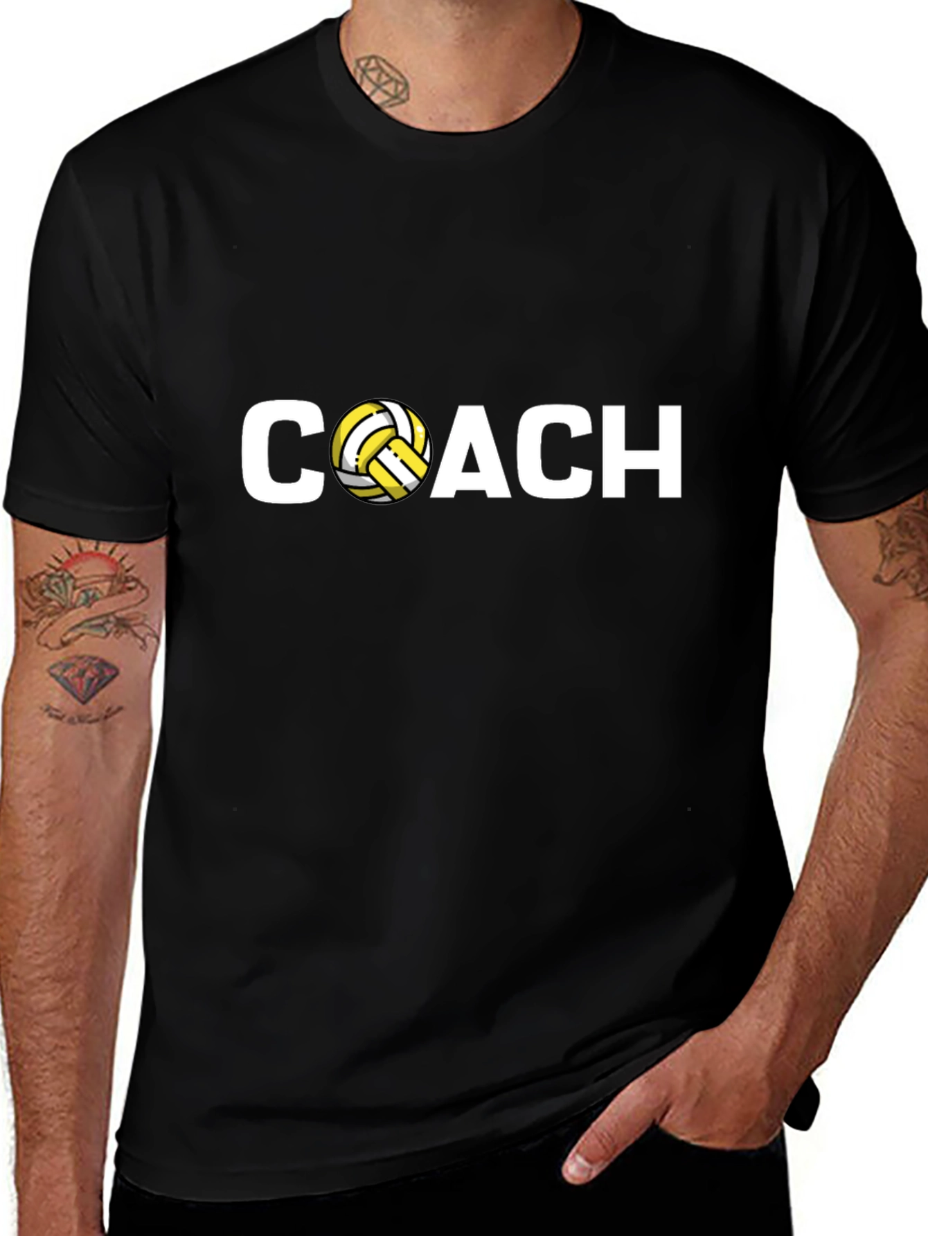 Volleyball Coach Black T-Shirt
