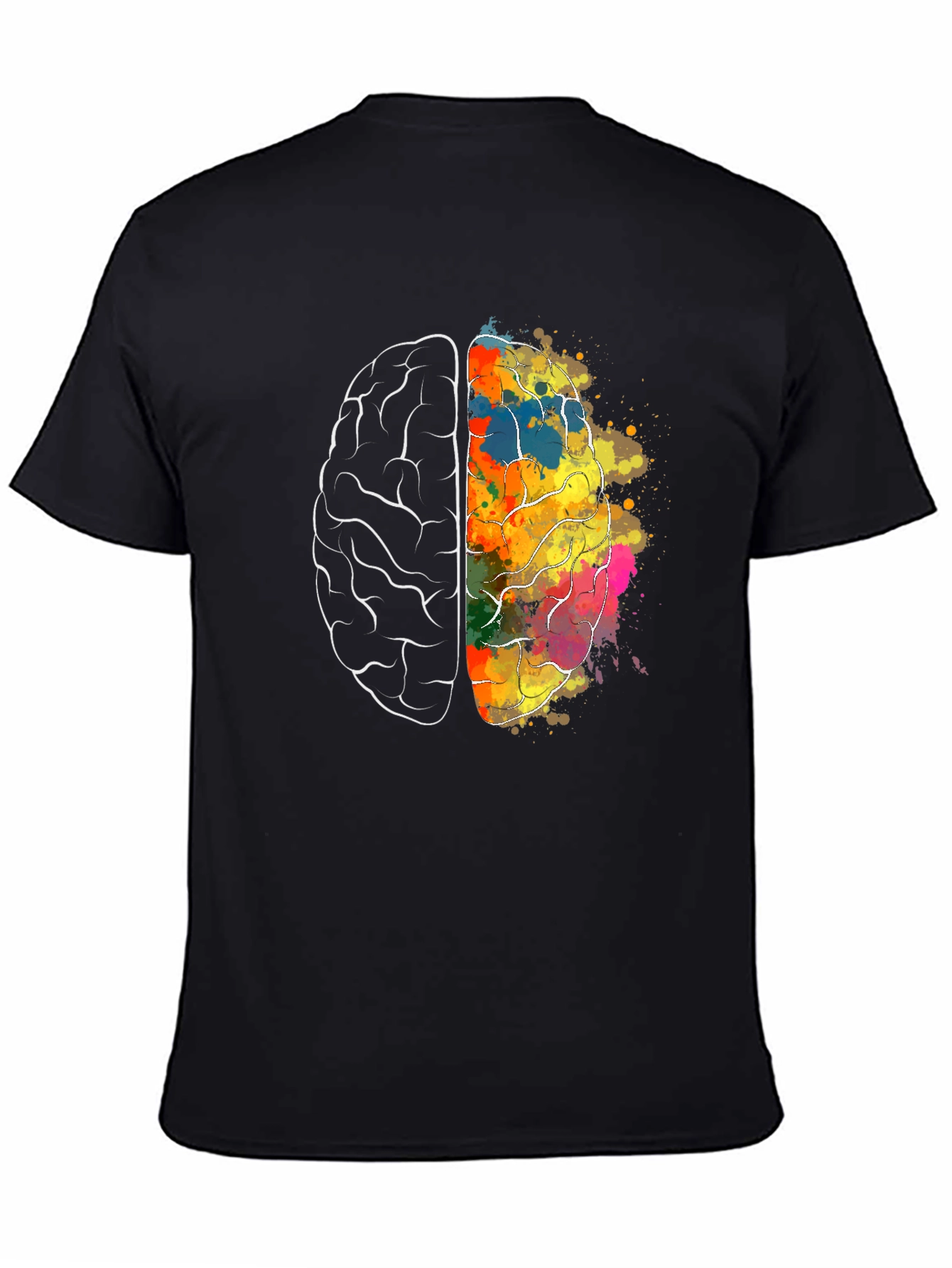 Brain Art Graphic T-Shirt - Creative Mind Tee