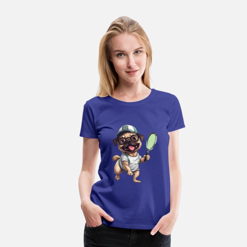 Game-Loving Pug: Tennis and Badminton Adventure