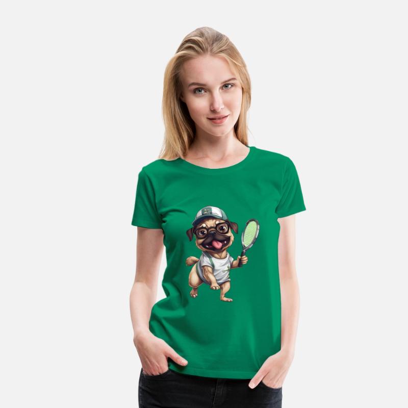 Game-Loving Pug: Tennis and Badminton Adventure