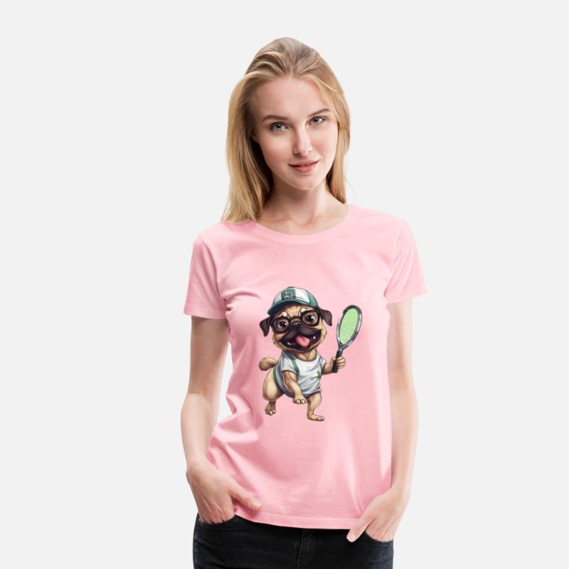 Game-Loving Pug: Tennis and Badminton Adventure