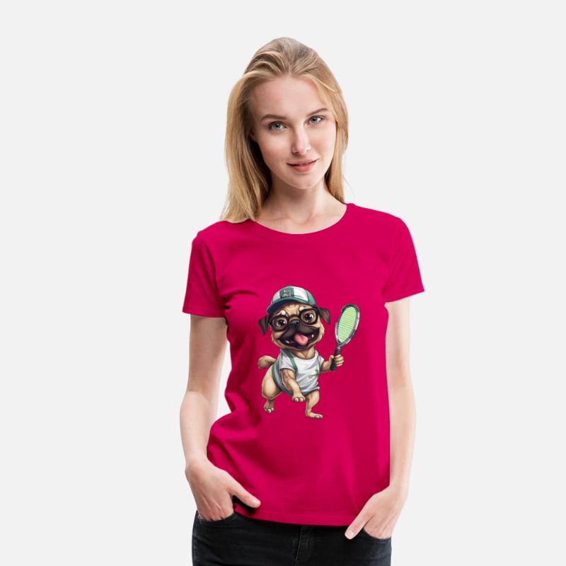 Game-Loving Pug: Tennis and Badminton Adventure