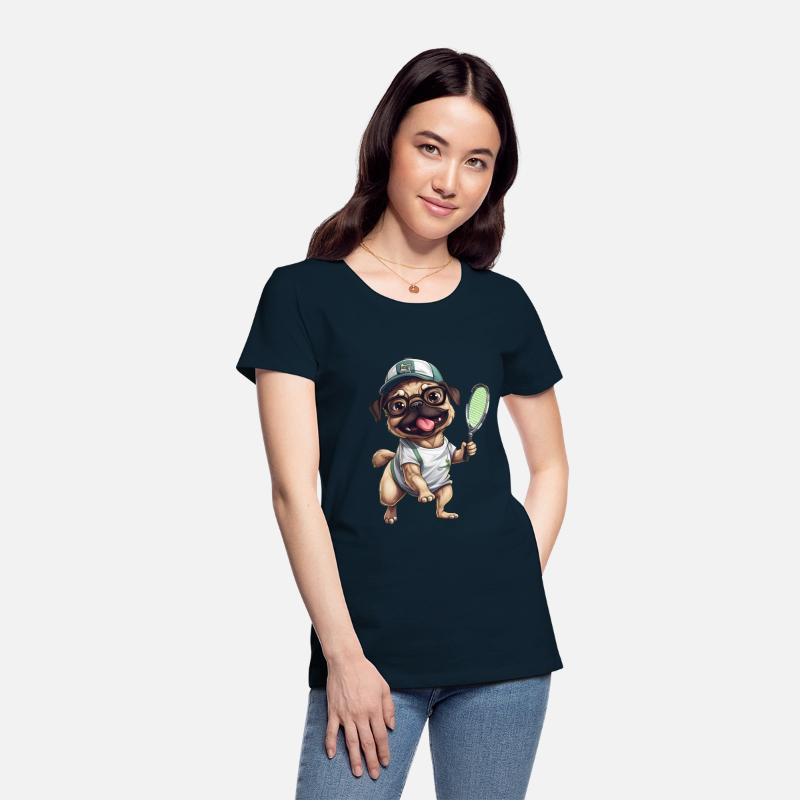 Game-Loving Pug: Tennis and Badminton Adventure
