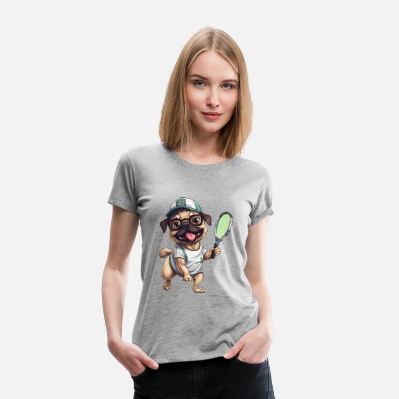 Game-Loving Pug: Tennis and Badminton Adventure