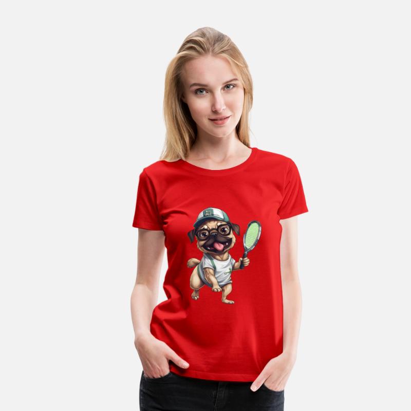Game-Loving Pug: Tennis and Badminton Adventure