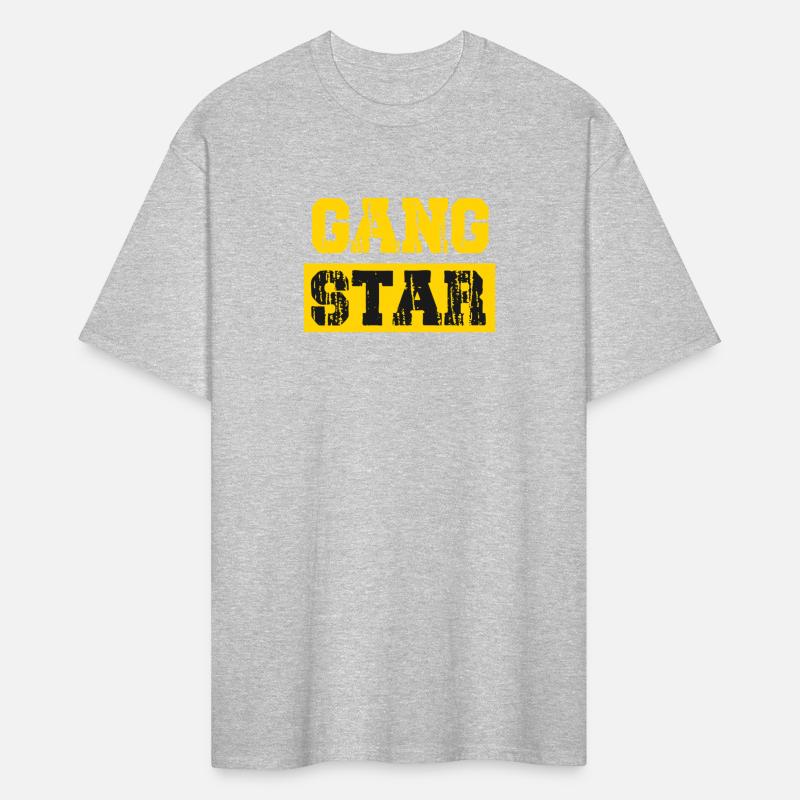 GANG STAR letters print on t-shirts .rapper tshirt