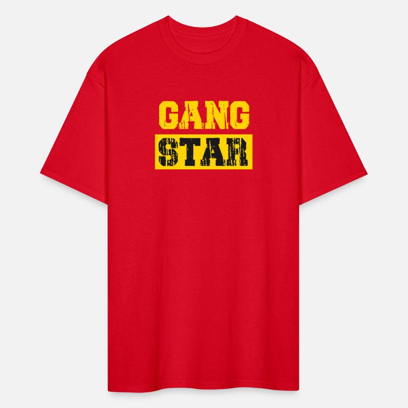 GANG STAR letters print on t-shirts .rapper tshirt