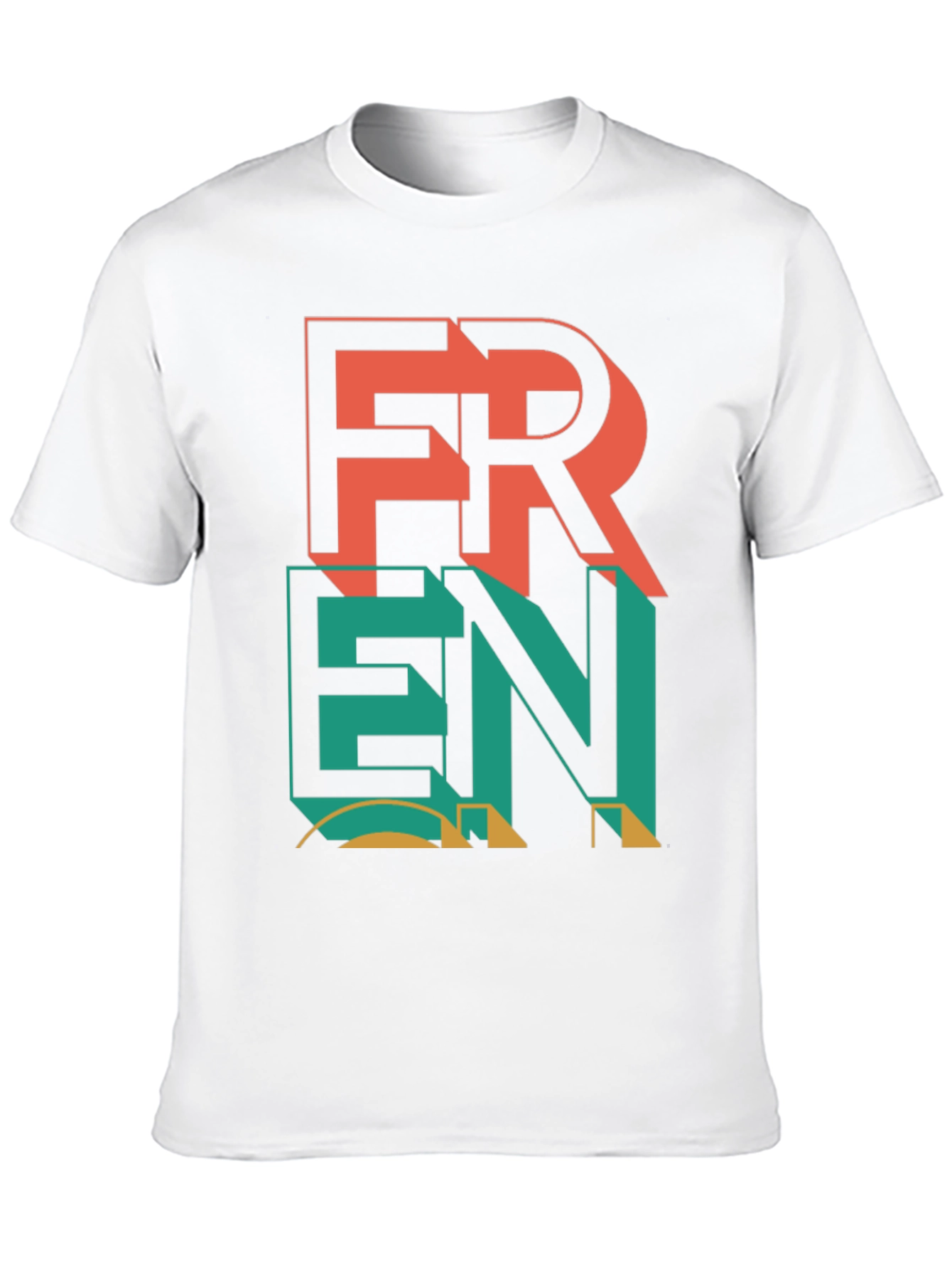 Trendy Graphic Tee - Fren Stacked Design