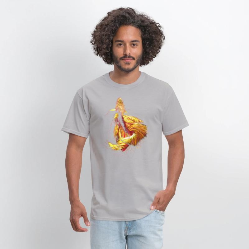 Golden Betta Dance: Fiery Aquatic Art Print