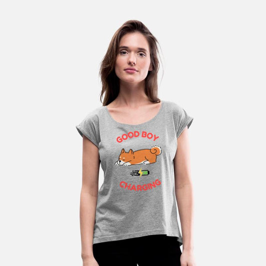 Good Boy Charging – Lazy Shiba Inu Shirt