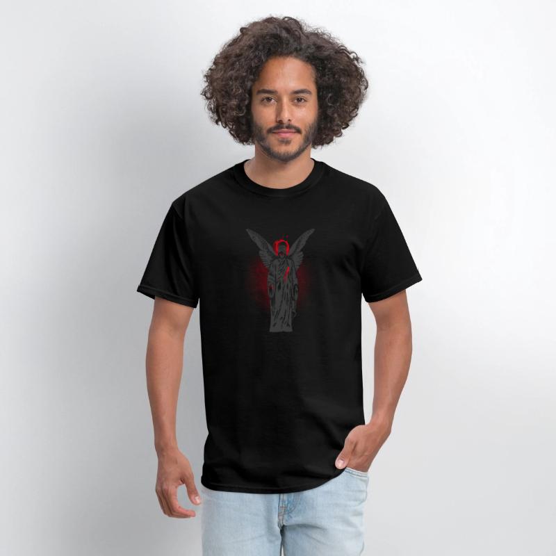 Gothic Angel Wings Tee, Unisex Cotton T-Shirt