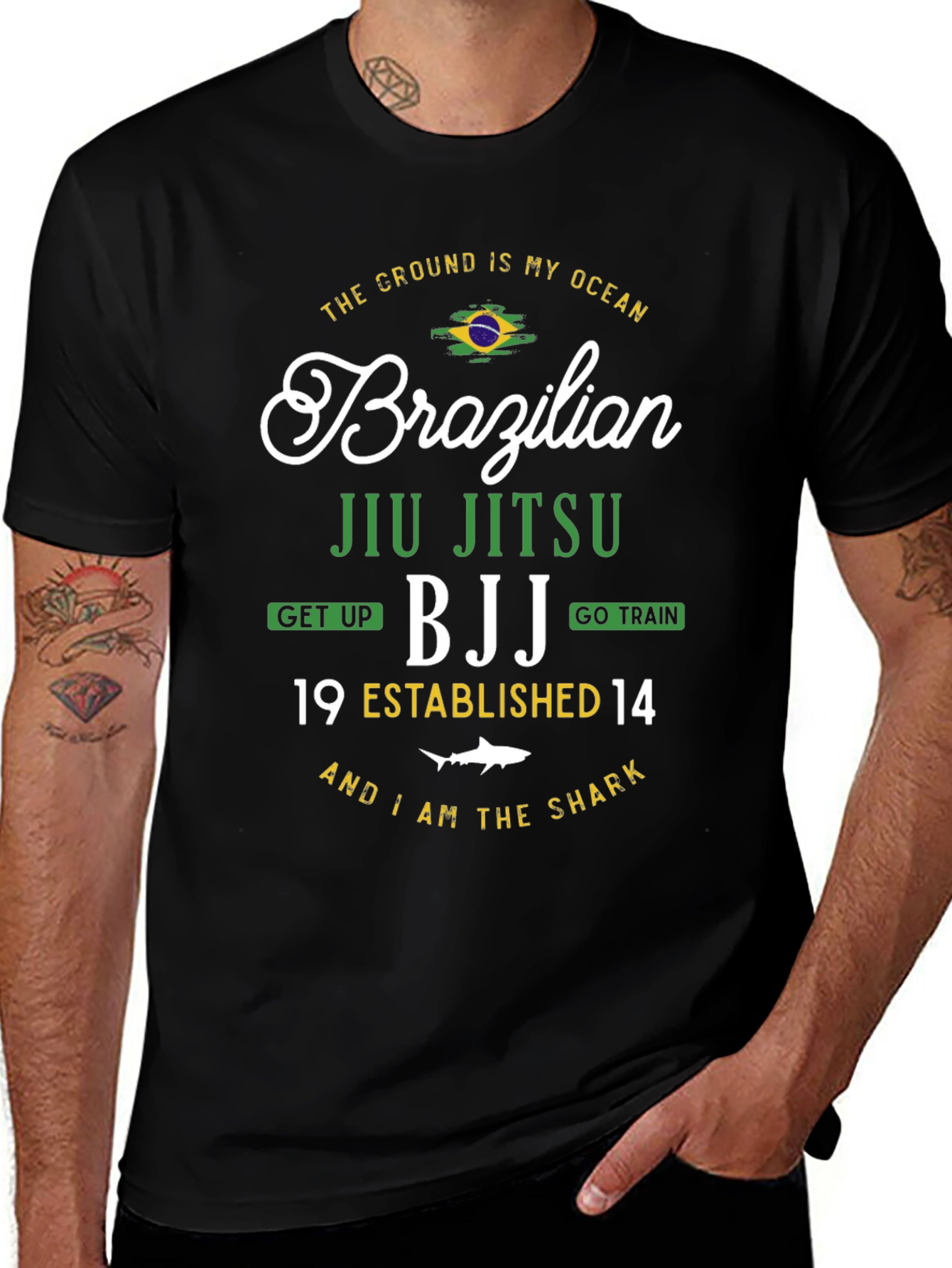 Brazilian Jiu Jitsu BJJ Black T-Shirt