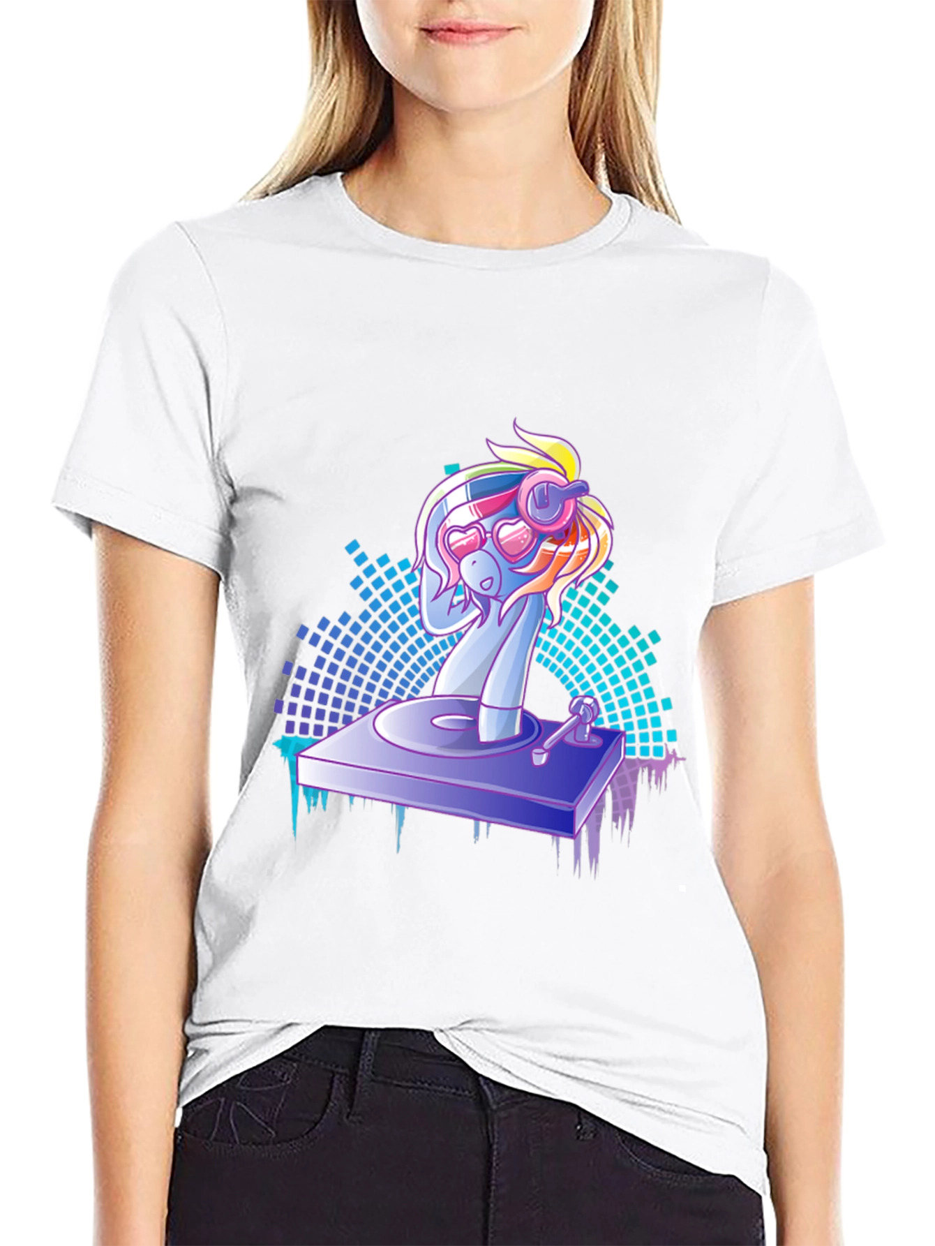 DJ Pony Graphic Tee - Party Vibes