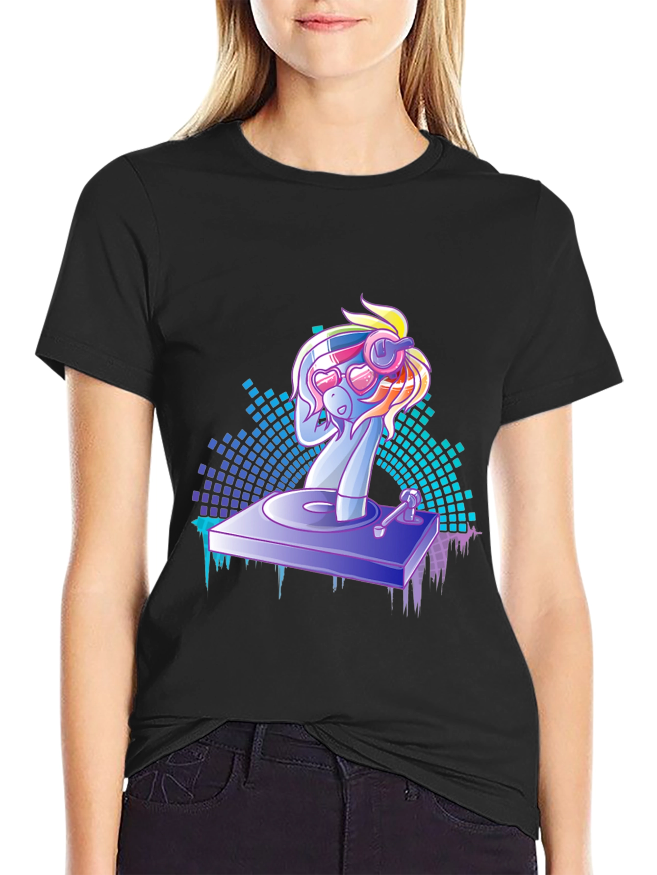 DJ Pony Graphic Tee - Party Vibes