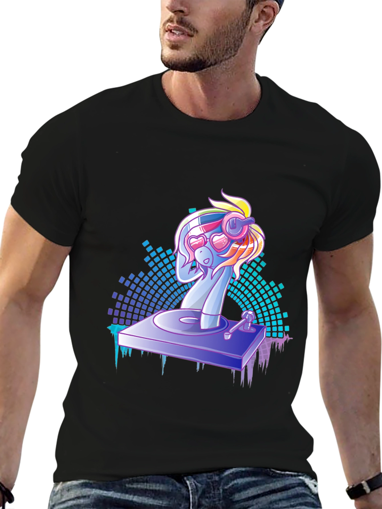 DJ Pony Graphic Tee - Party Vibes