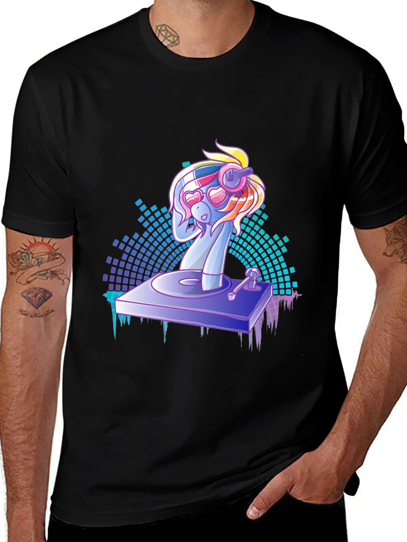 DJ Pony Graphic Tee - Party Vibes