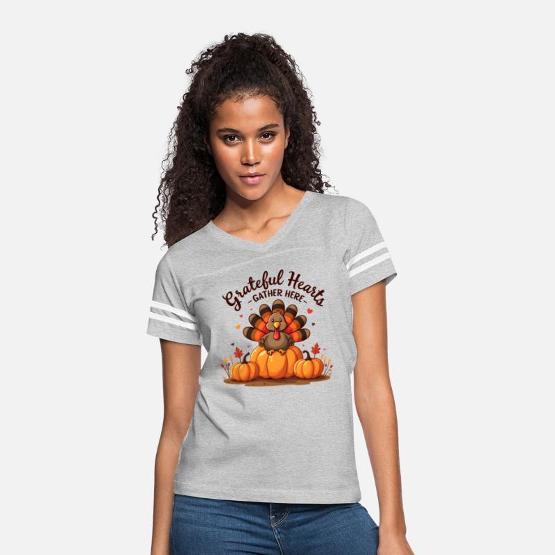 Grateful Hearts Thanksgiving Turkey Fall Design