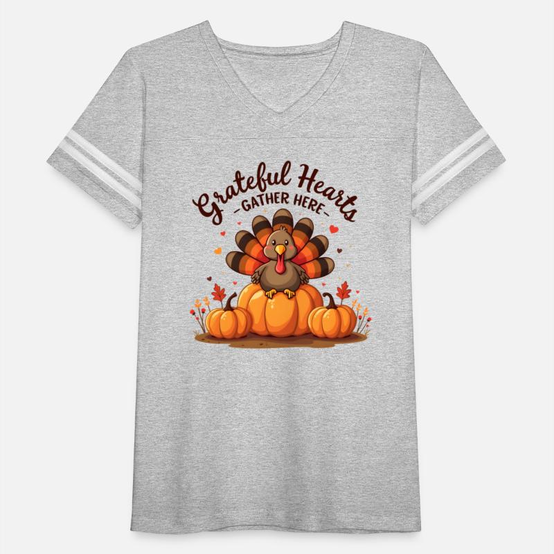 Grateful Hearts Thanksgiving Turkey Fall Design