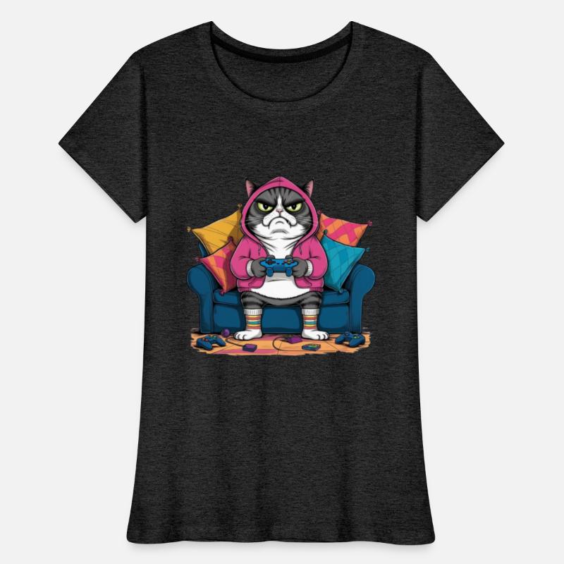 Grumpy Cat Gamer Design - Funny and Relatable Gam