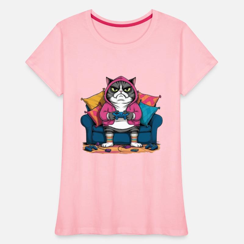 Grumpy Cat Gamer Design - Funny and Relatable Gam