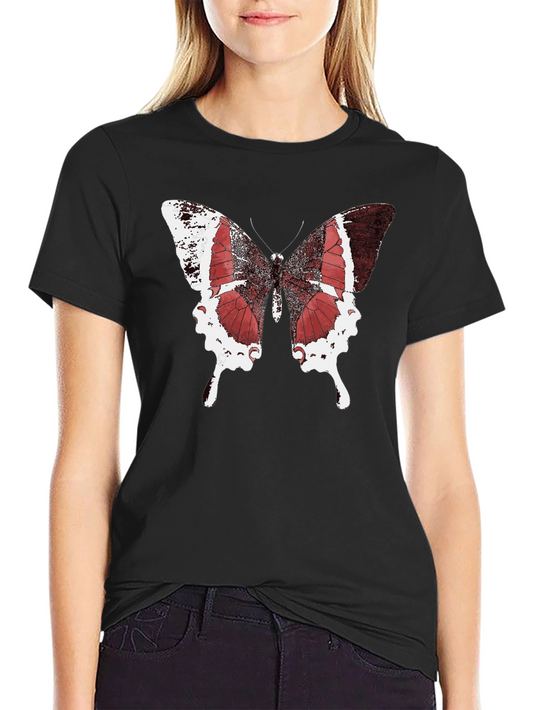 Butterfly Graphic Black Tee - Stylish Mens Casual Wear