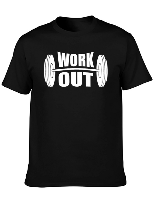 Work Out Black Graphic Tee
