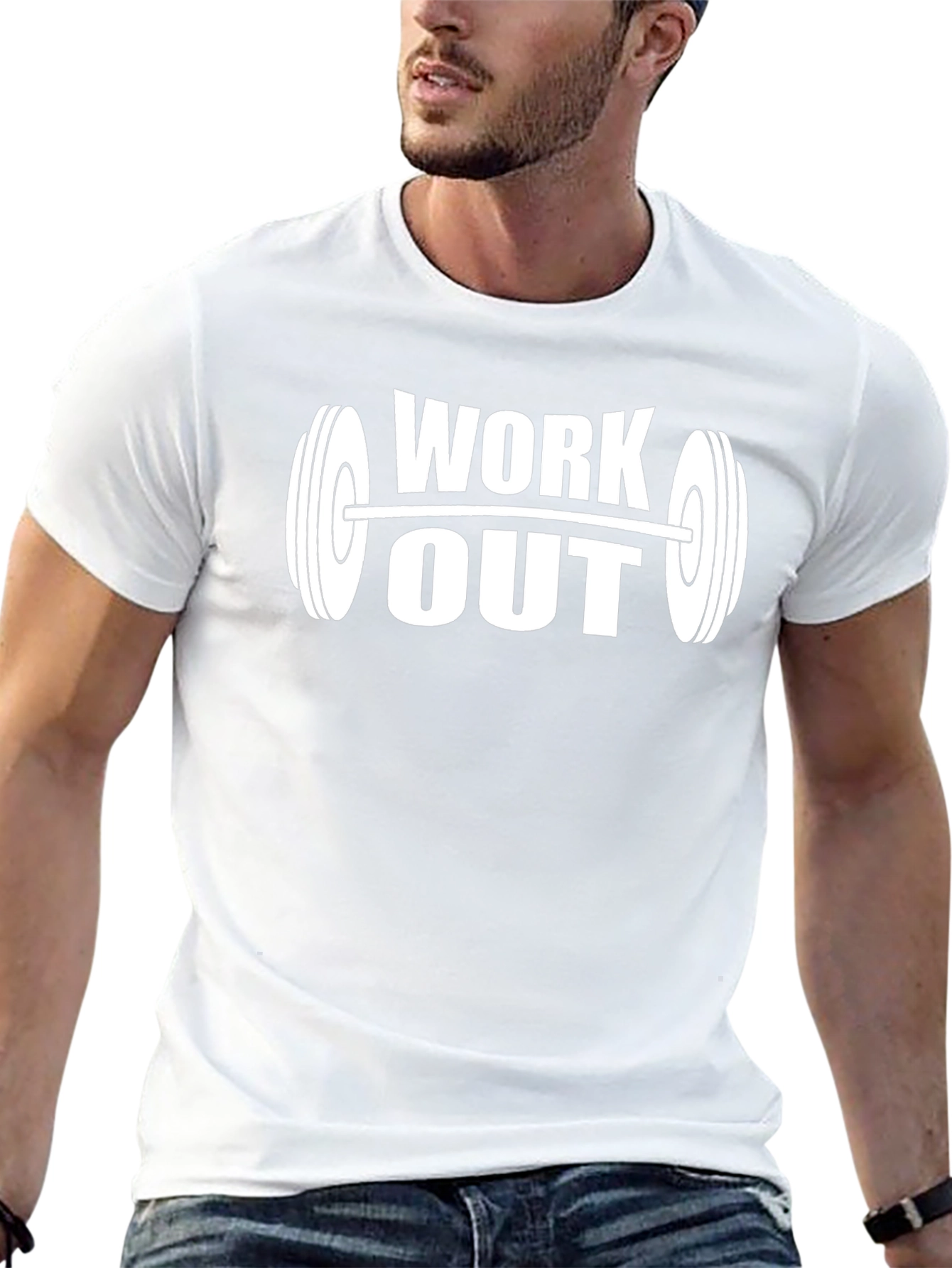 Work Out Black Graphic Tee