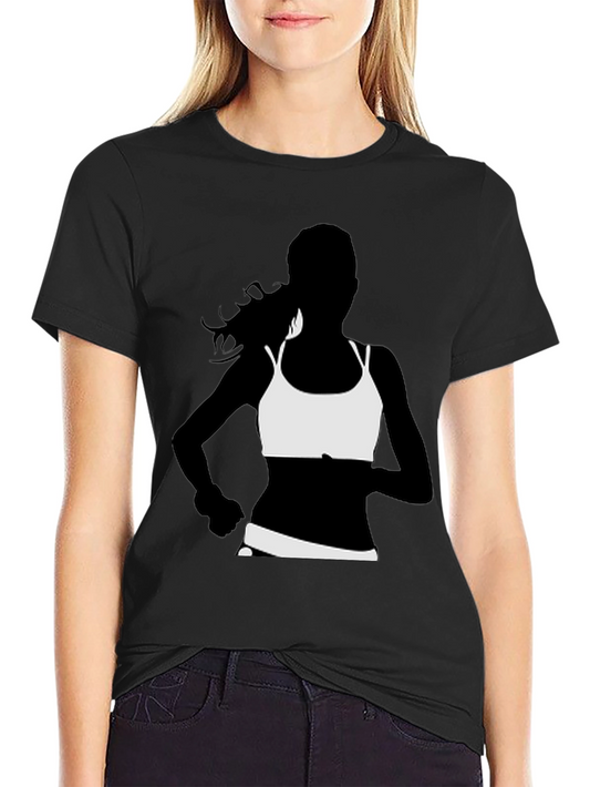 Running Woman Graphic Tee - Black