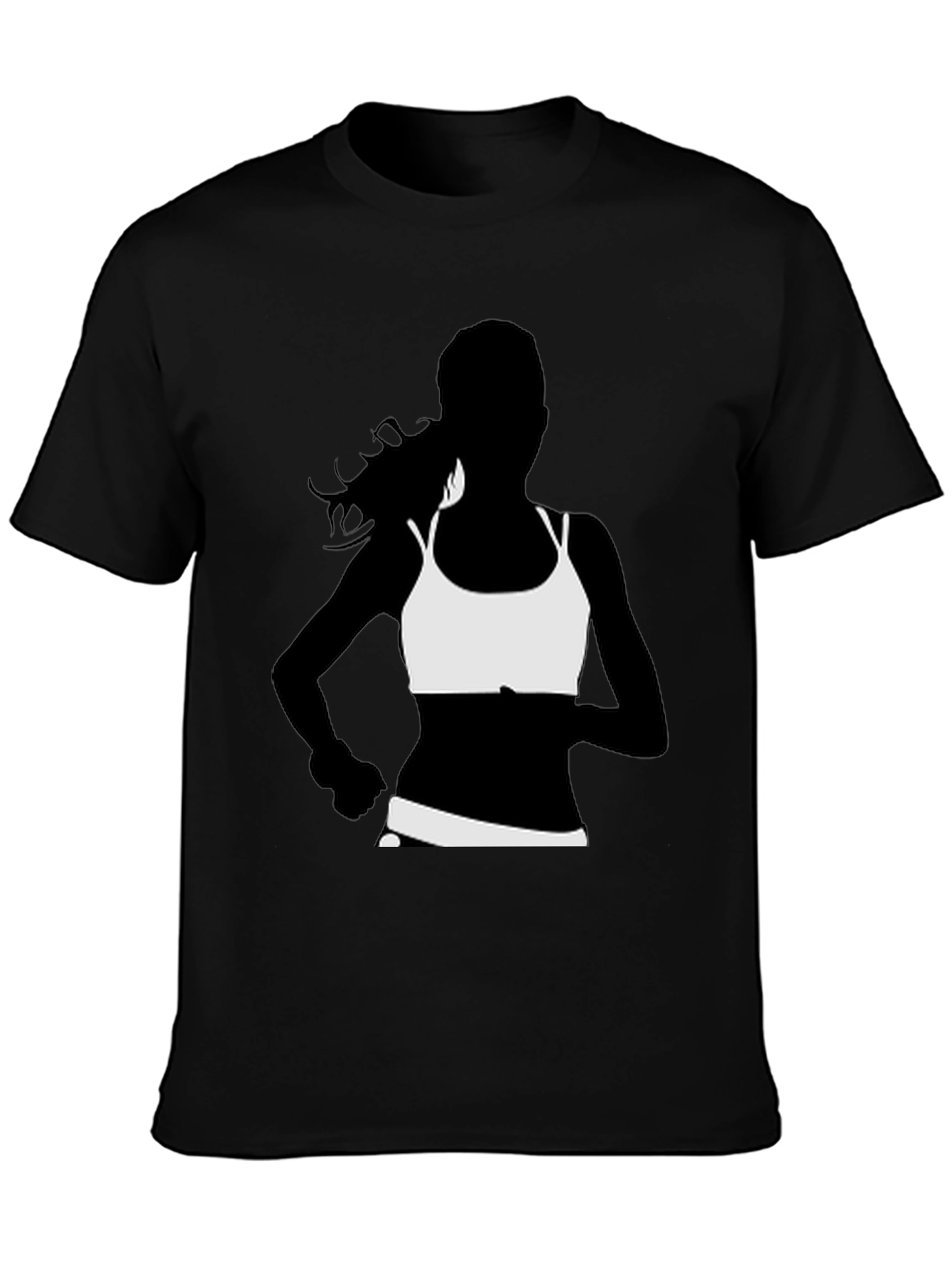 Running Woman Graphic Tee - Black
