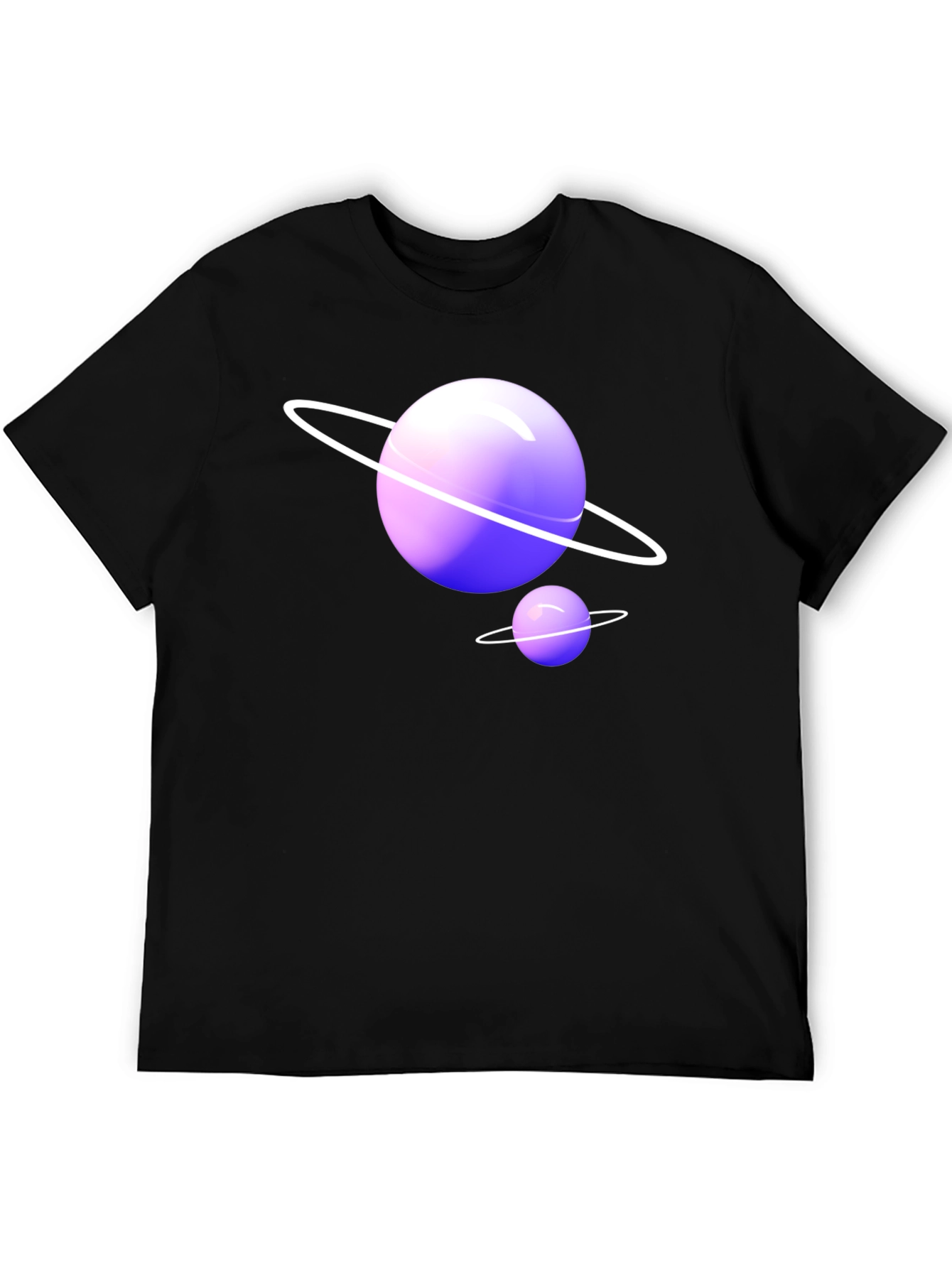 Planet Graphic T-Shirt - Trendy Black Tee