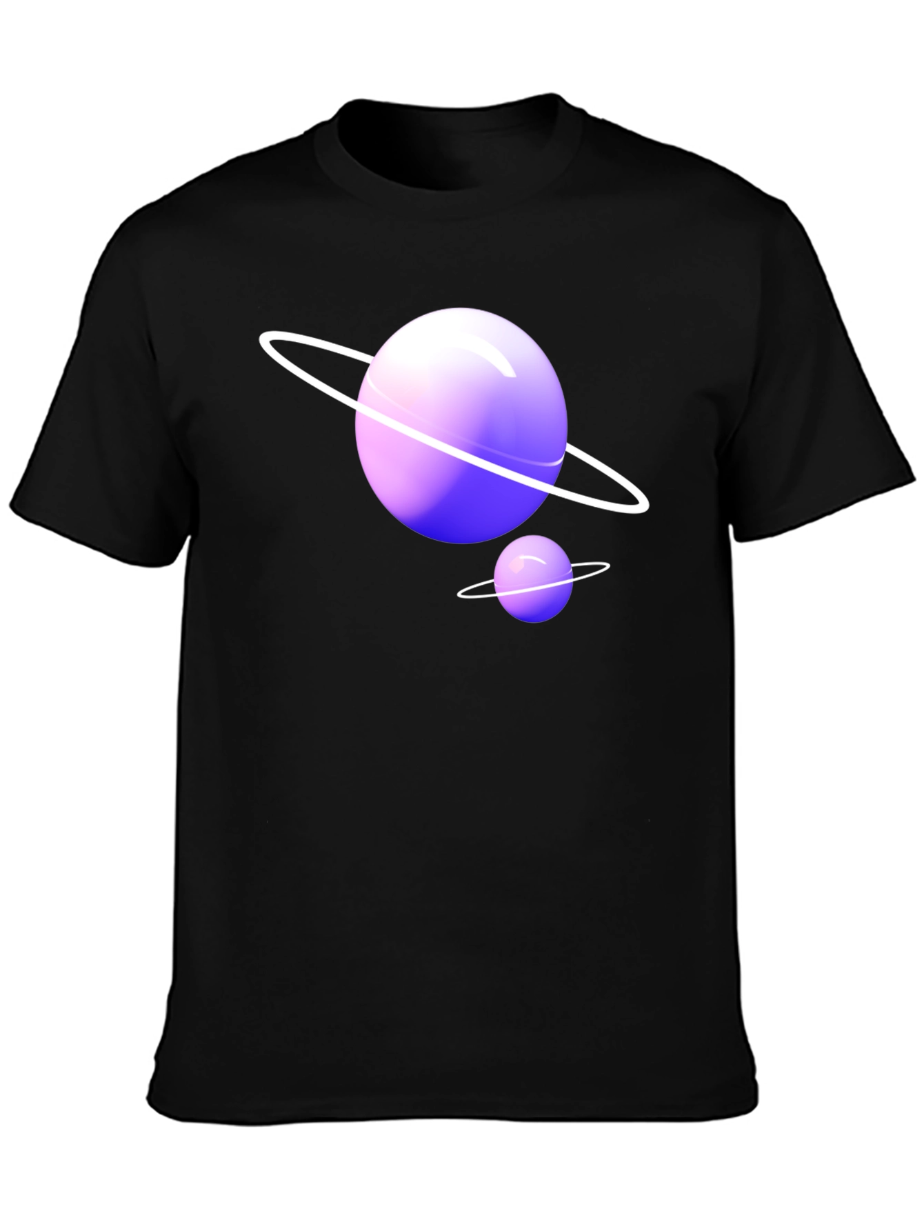 Planet Graphic T-Shirt - Trendy Black Tee