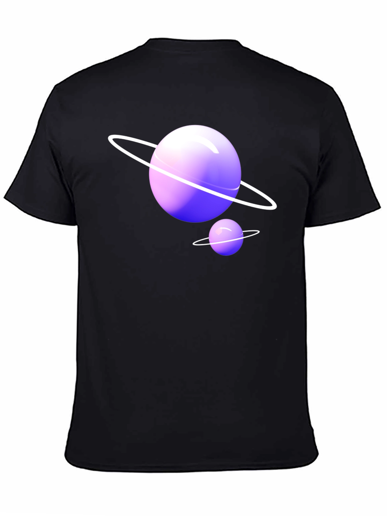 Planet Graphic T-Shirt - Trendy Black Tee