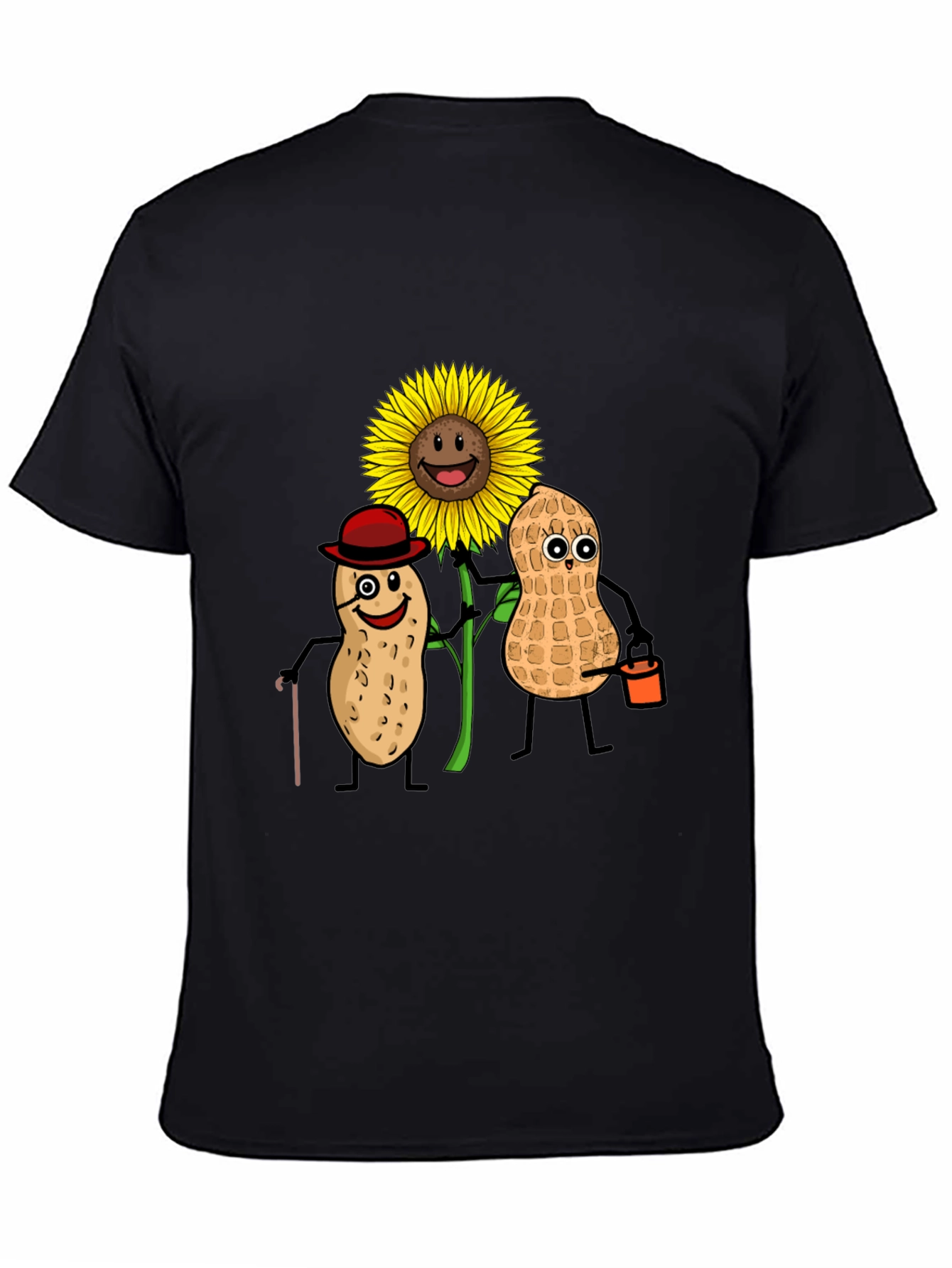 Funny Peanut Sunflower Graphic T-Shirt