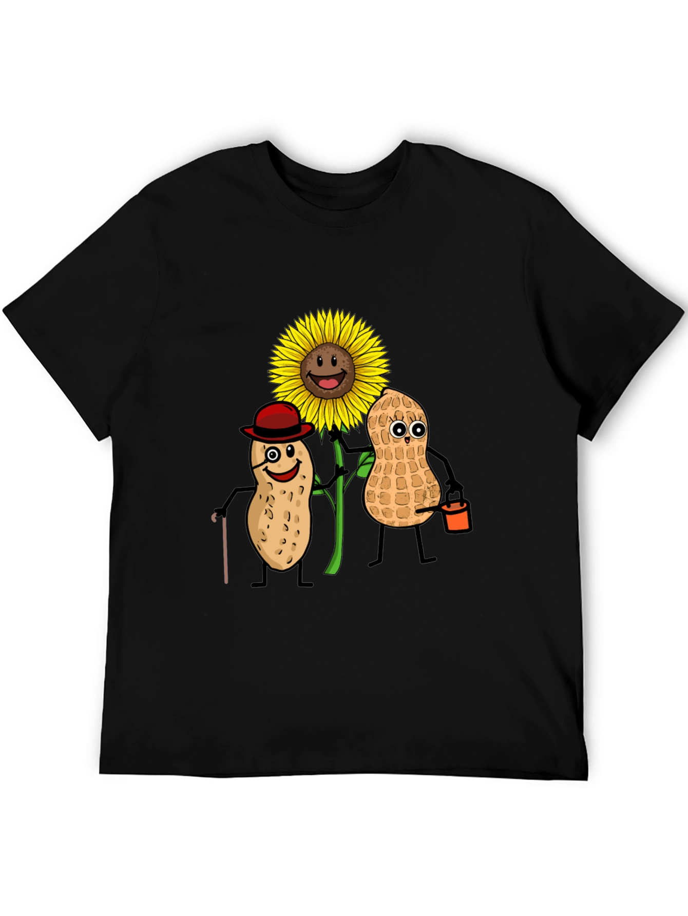 Funny Peanut Sunflower Graphic T-Shirt