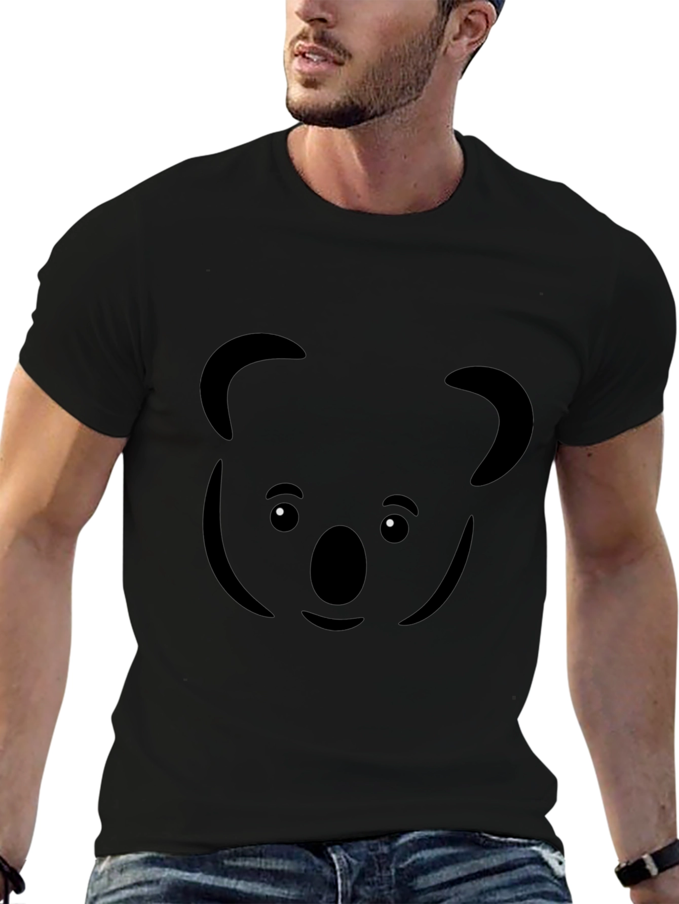 Black Koala Graphic Tee - Unisex Soft Cotton