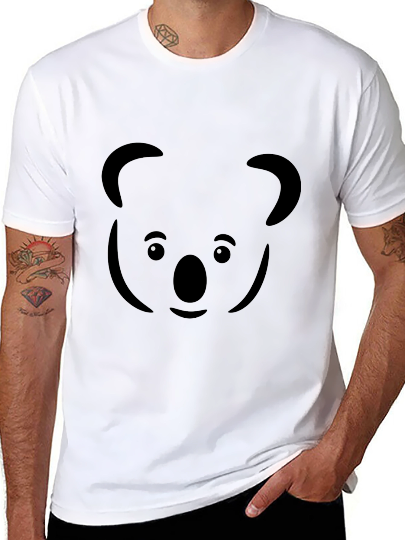 Black Koala Graphic Tee - Unisex Soft Cotton