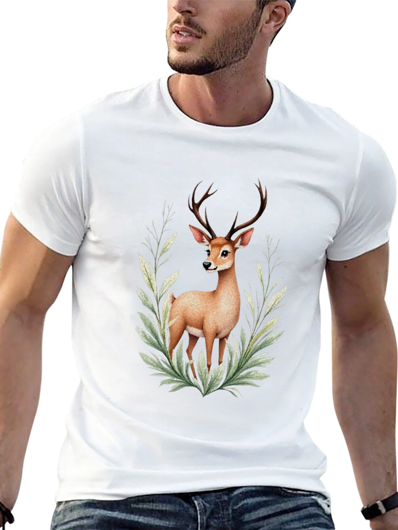Deer Graphic Tee - Nature Inspired Style