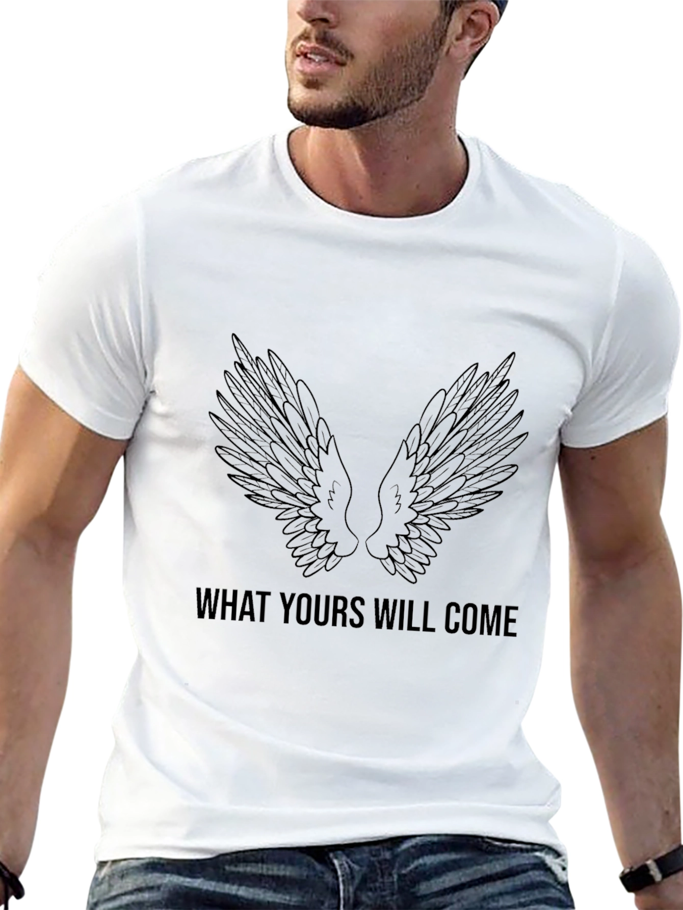 Wings Graphic Black T-Shirt