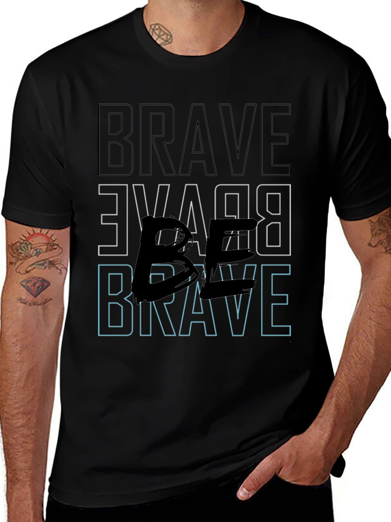 Brave Graphic Tee - Bold Black Print