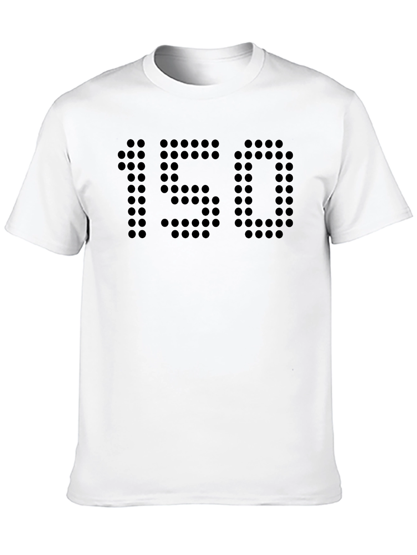 150 Pixelated Graphic Tee - Black Crewneck